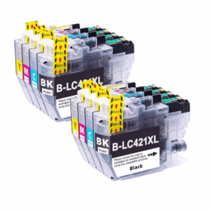 Pakke sæt Brother LC421XL  2x 4 farver BK-C-M-Y  alternativ, 4000 sider - INKpartner ApS