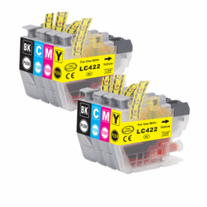 Pakke sæt Brother LC422  2x4 farver BK-C-M-Y  alternativ, 4400 sider - INKpartner ApS