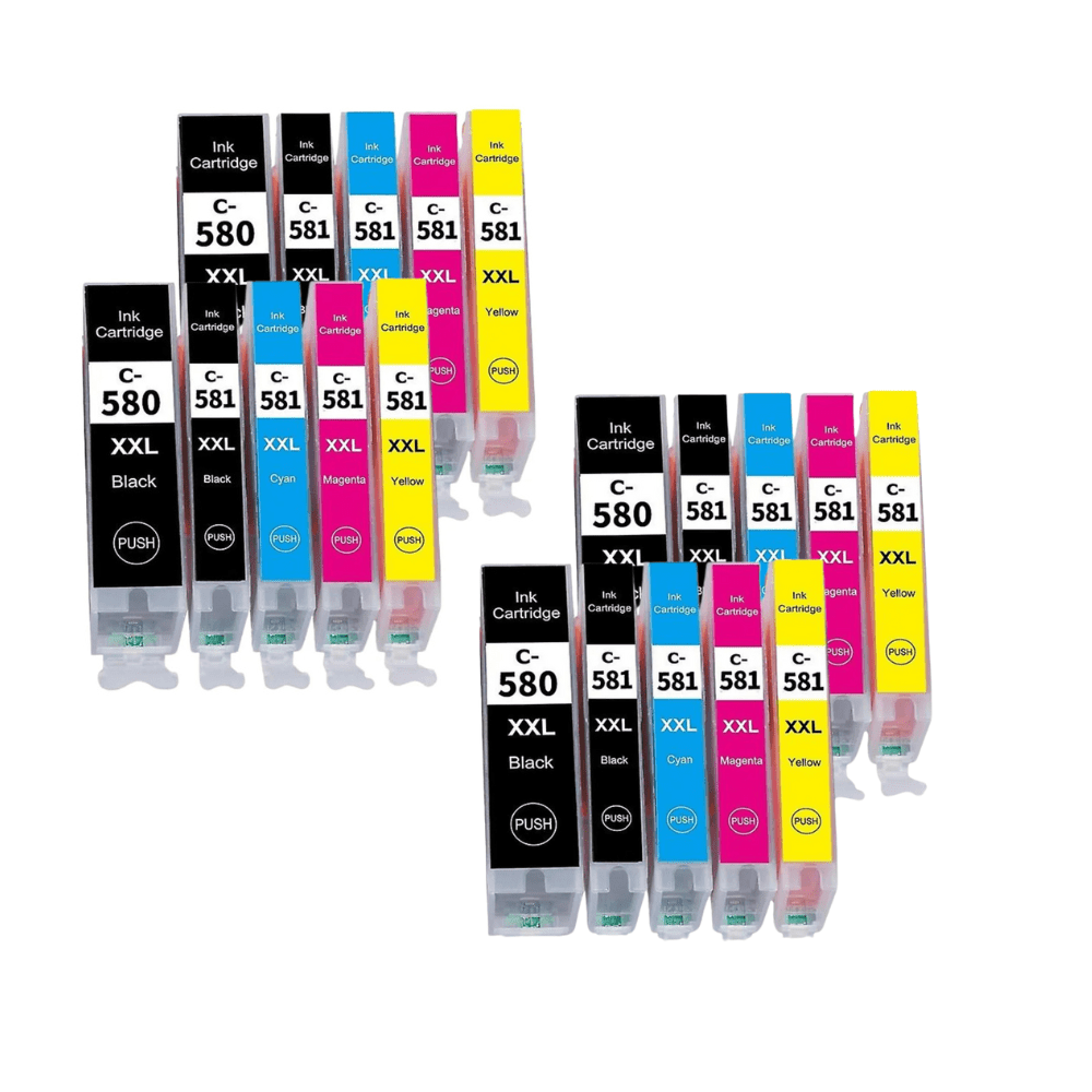 pakke-saet-canon-pgi-580xxl-cli-581xxl-5-farver-4xpbk-bk-c-m-y-alternativ-300-ml-copy-454651 Pakke sæt Canon PGI-580XXL / CLI-581XXL 5 farver 4xPBK-BK-C-M-Y alternativ 300 ml - INKpartner ApS