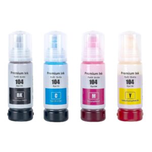 Pakke sæt Epson 104  4 farver BK-C-M-Y  alternativ  340 ml - INKpartner ApS