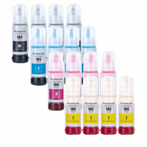 Pakke sæt Epson 104  4 x 4 farver BK-C-M-Y  alternativ  1360ml - INKpartner ApS