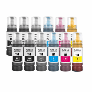 Pakke sæt Epson 114 2x6 farver BK-C-M-Y-GY-PBK alternativ 840 ml - INKpartner ApS