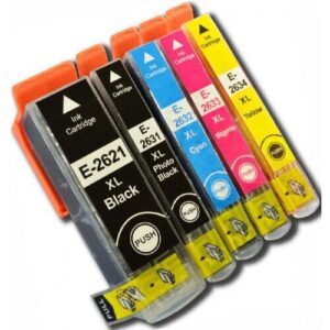 Pakke sæt Epson 26XL 5 farver PBK-BK-C-M-Y alternativ 65 ml - INKpartner ApS