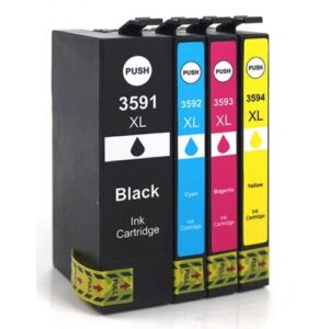 Pakke sæt Epson 35XL - 4 farver BK-C-M-Y alternativ 130 ml - INKpartner ApS