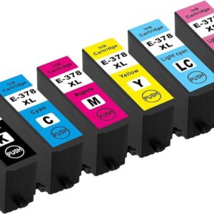 Pakke sæt Epson 378XL 6 farver BK-C-M-Y-LC-LM alternativ 79,2 ml - INKpartner ApS