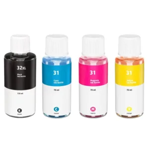 Pakke sæt HP 31 / HP 32  4 farver BK-C-M-Y  alternativ  300 ml - INKpartner ApS
