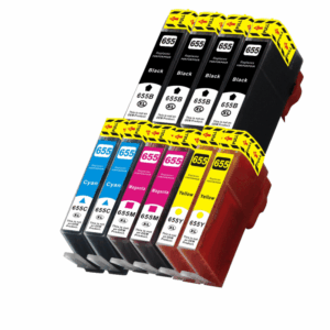 Pakke sæt HP 655XL  4xBK, 2xC-M-Y  alternativ  655XL  190ml - INKpartner ApS