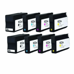 Pakke Sæt HP 932XL / 933XL 2 x 4 farver BK-C-M-Y Kompatibel 154 ml - INKpartner ApS