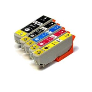 Rabatpakke - Epson 26XL 5 farver PBK-BK-C-M-Y kompatibel 26XL 69ml - Epson - Kompatibel