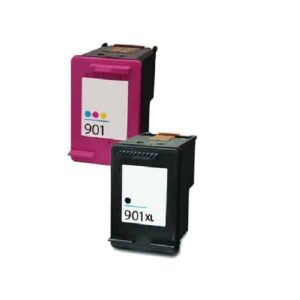 Rabatpakke - HP 901XL 1 x sort 1 x farve Kompatibel 901XL 33ml - HP - Kompatibel