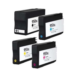 Rabatpakke - HP 950XL / 951XL 4 farver BK-C-M-Y blækpatron Kompatibel 950XL 161ml - HP - Kompatibel