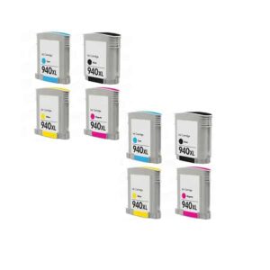 Rabatpakke - HP 940XL 2 x BK-C-M-Y. Kompatibel 940XL 286ml - HP - Kompatibel