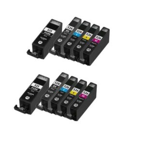 Rabatpakke - Canon PGI-525 / CLI-526 2 x 5 farver PBK-BK-C-M-Y blækpatron Kompatibel PGI-525 118ml - Canon - Kompatibel