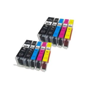 Rabatpakke - Canon PGI-550XL / CLI-551XL 2 x 5 farver PBK-BK-C-M-Y Kompatibel PGI-550XL 154 ml - Canon - Kompatibel