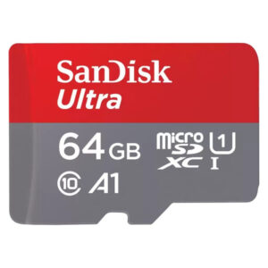 SanDisk Ultra microSDXC 64GB Hukommelseskort  -  140 MB/s, A1, Class 10 inkl. SD-adapter -