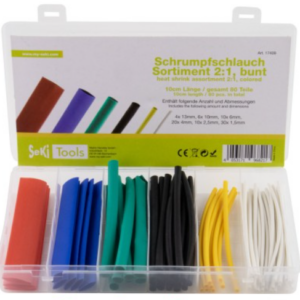 Krympeflex Sortiment i farver, 2:1, 10cm, 80 stk. - KOZ