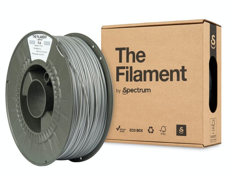 the-filament-pla-silver-aluminium-175mm-1kg-488620 The Filament - PLA - Silver Aluminium - 1.75mm - 1kg - Spectrum FILAMENTS