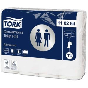 Tork Toiletpapir Advanced, 2-lags, T4 | 110284, 24 ruller - INKpartner ApS