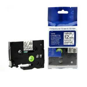 Brother TZe131 Tape sort tekst på gennemsigtig Kompatibel 12mm x 8m - Brother - Kompatibel