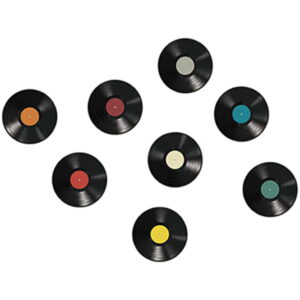 Vinyl / LP-plade Wallstickers  -  8 Farverige Plader -