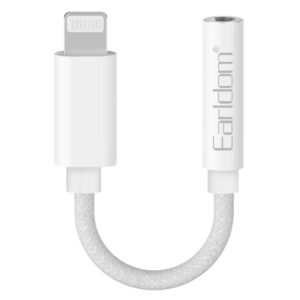 Earldom ET-OT68 iPhone Lightning Earphone adapter. Lightning til minijack - Hvid -