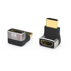 HDMI 2.1 Vinkeladapter 270° - 8K HDMI Han til Hun - Sidevinkel / Retvinklet Adapter -