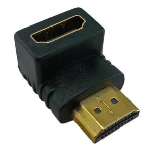 90Â° HDMI Vinkeladapter (L-formet)  -  Guldbelagte stik, til PS5, PS4, Xbox og PC -