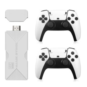 Retro Game Stick 4K HDMI Spillekonsol  -  37.000+ Spil & 2 Trådløse Controllere -