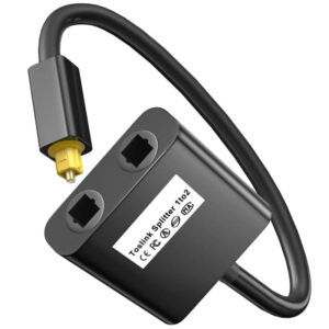Toslink Optisk Fiber Splitter 1 til 2  -  Digital Lydfordeler -