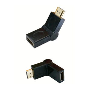 HDMI 180° Adapter (Flad) - Han til Hun, 4K, til TV, PS5, Xbox og PC -