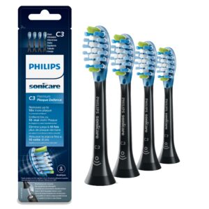 Philips C3 Premium Plaque Defence HX9044/33 - 4x Soniske tandbørstehoveder - Sort -