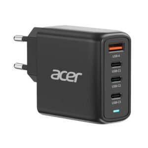 Acer 100W GaN USB-C Oplader PD 3x USB-C & USB-A - Sort -