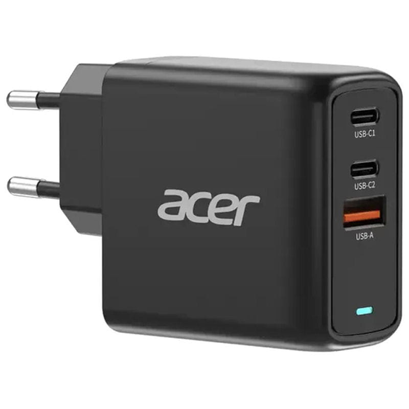 Acer OPD611 GaN USB-C Oplader 67W PD – Sort Acer OPD611 GaN USB-C Oplader 67W PD 2x USB-C & USB-A - Sort -