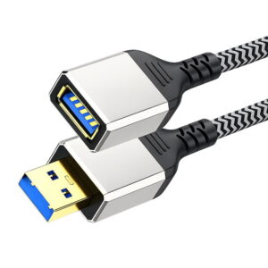 Elink-W USB 3.0 Forlængerkabel 5 Gbps Han til Hun  -  Sort/Sølv 5 m -