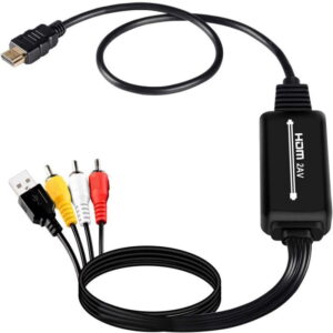 HDMI til AV/RCA Adapter  -  Til TV, VHS og Projektor  -  1,8 m -