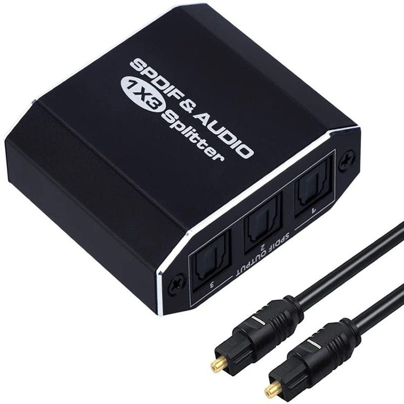 Optisk lydsplitter 1 til 3 Toslink SPDIF til TV Optisk lydsplitter 1 til 3 Toslink SPDIF til TV, Soundbar & AV Receiver -
