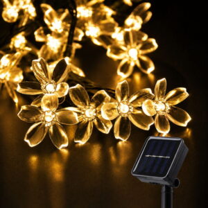 Solcelle Lyskæde med Kirsebærblomster 100 LED-lys Varm Hvid 12 m -