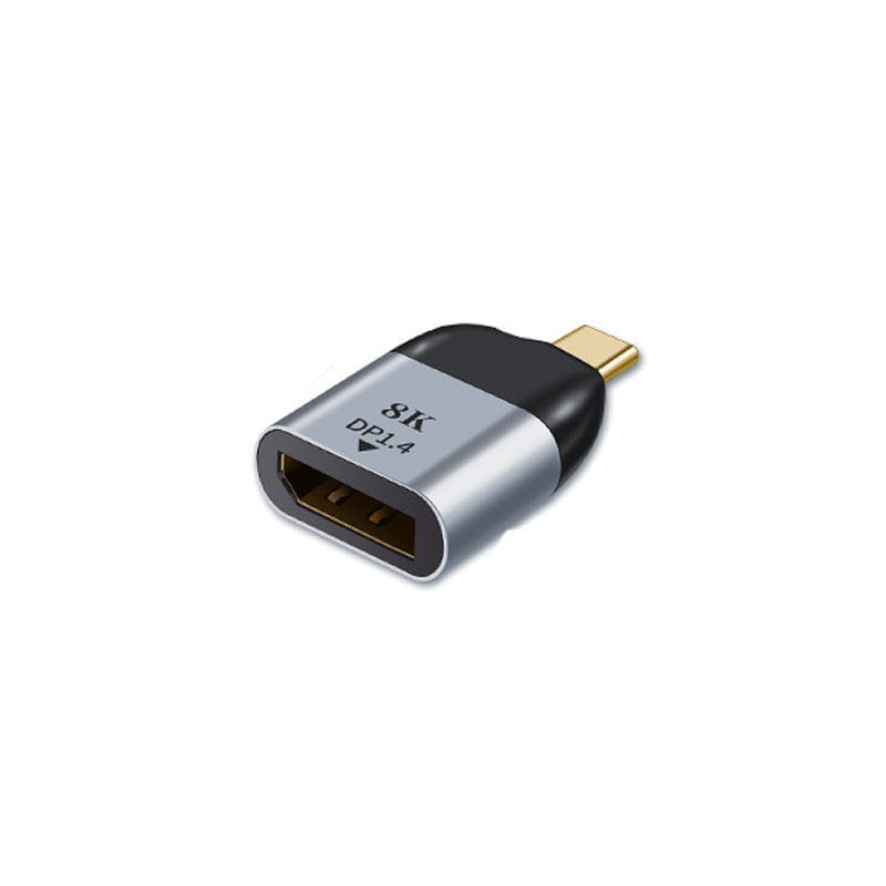 USB-C til DisplayPort Adapter 8K 60Hz | DP 1.4 USB-C til DisplayPort Adapter 8K 60Hz - Grå/Sort -