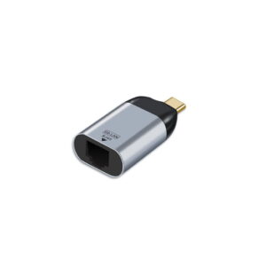 USB-C til RJ45 Gigabit Ethernet Adapter 1000 Mbps - Grå/Sort -