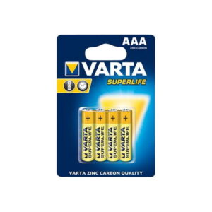 Varta Superlife AAA Kul-Zink Batterier 1,5V 4 stk. -