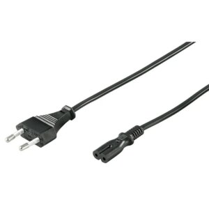 C7 8-Tals Strømkabel til TV og Elektronik, Sort 1,5 m -