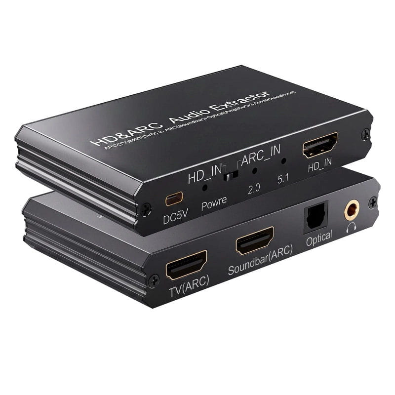 HDMI ARC Audio Extractor til TV – Optisk og 3,5 mm HDMI ARC Audio Extractor til TV og HDMI - Optisk og 3,5 mm -