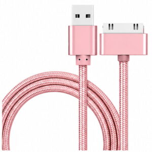 USB Data-/ladekabel til iPhone, iPad, iPod mm. 1m. (30-pin stik) - Rose Gold -