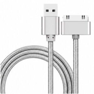 USB Data-/ladekabel til iPhone, iPad, iPod mm. 1m. (30-pin stik) - Silver -