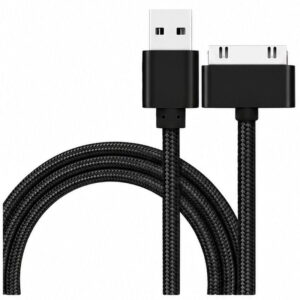 USB Data-/ladekabel til iPhone, iPad, iPod mm. 1m. (30-pin stik) - Sort -