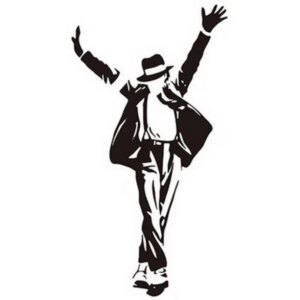 Michael Jackson wallsticker. 69x36cm -